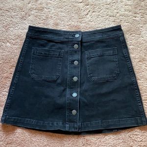 NWT black madewell button skirt